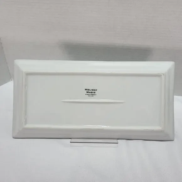 Christmas Santa Reindeer Snowman Snack Platter Tray Ashley Cooper Holiday Magic - Picture 3 of 10